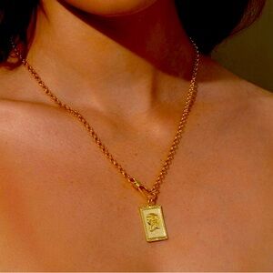 NEW Uncommon James Gold Rosy Pendant Necklace.